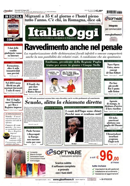 Italia oggi : quotidiano di economia finanza e politica